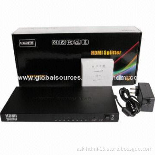 HDMI 1x8 Splitter, Supports HDCP